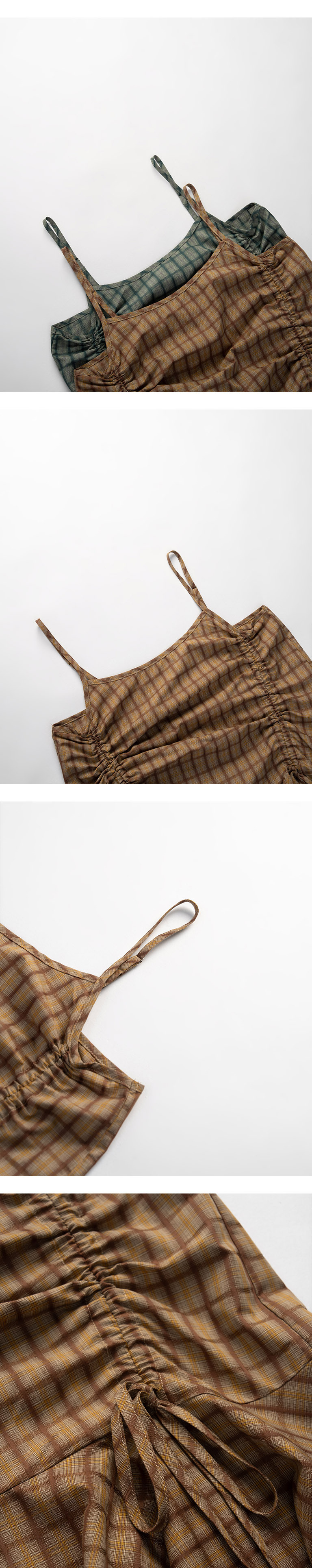 チェックリボンキャミソール 2色展開