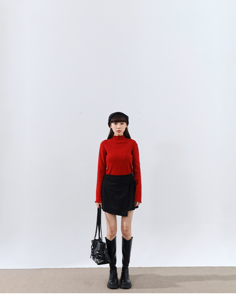 リブハイネックニット 5色展開