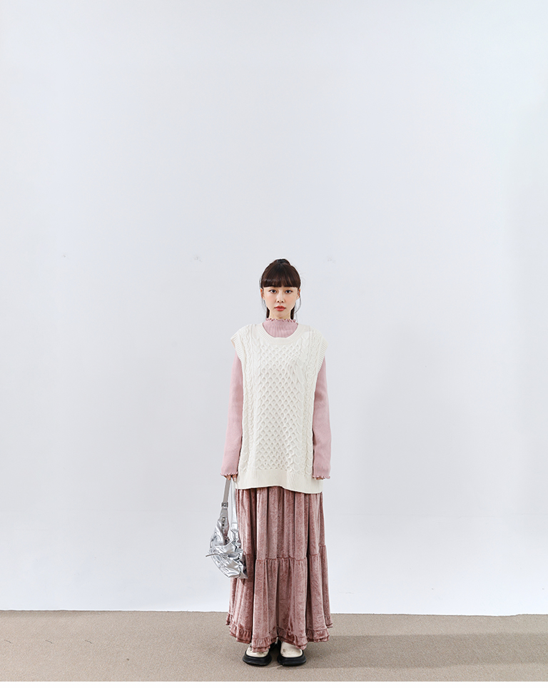 リブハイネックニット 5色展開