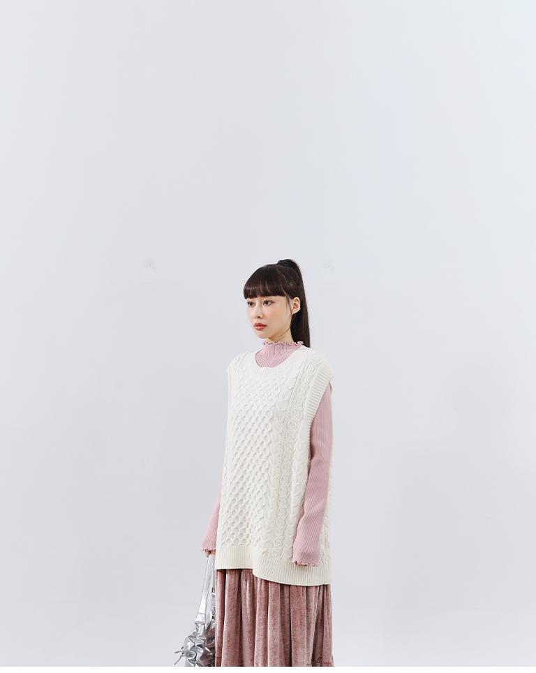 リブハイネックニット 5色展開