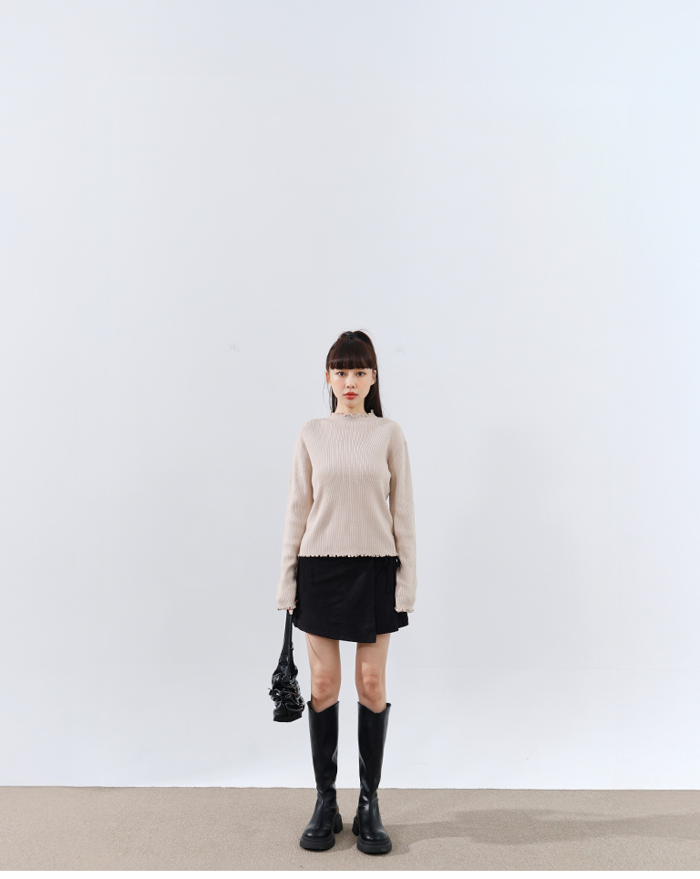 リブハイネックニット 5色展開