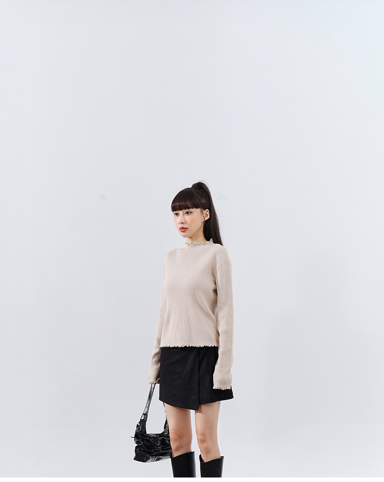 リブハイネックニット 5色展開