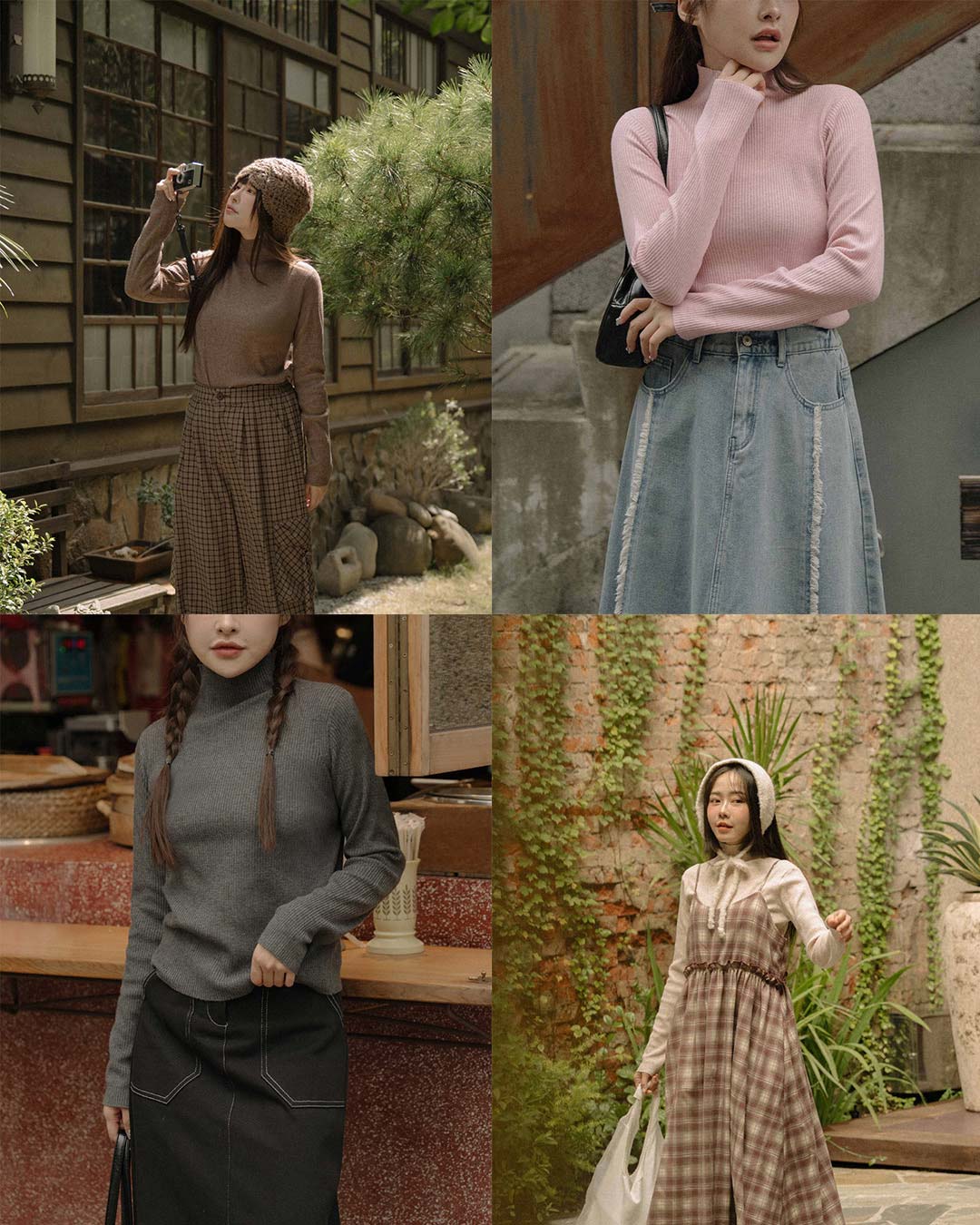 リブニットハイネック 6色展開