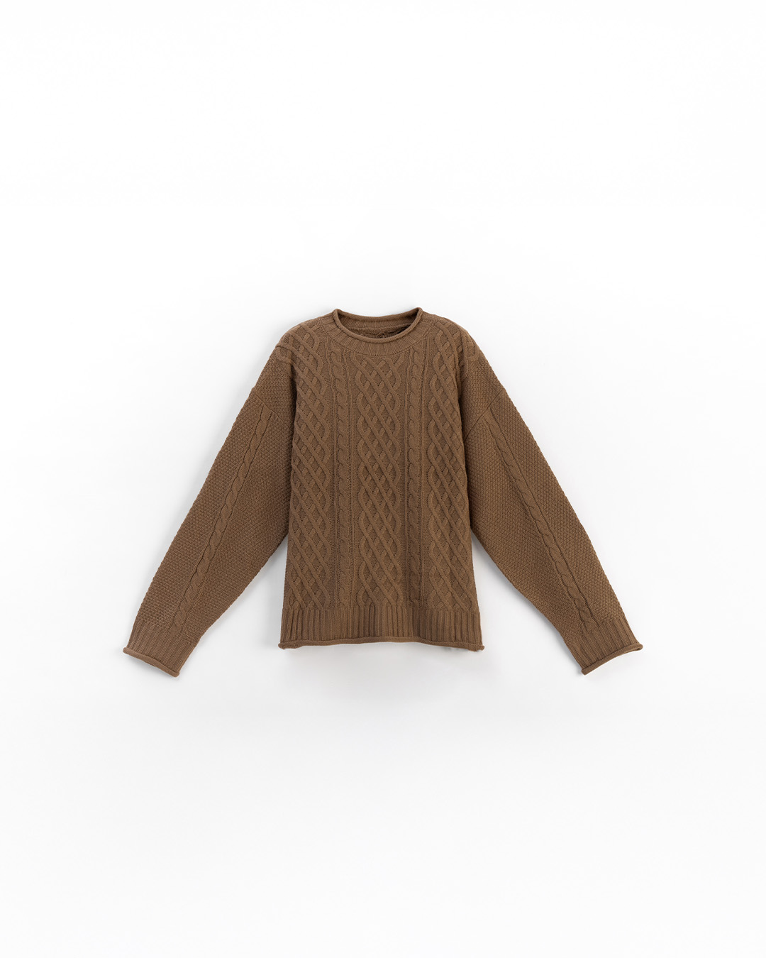 ケーブル編みゆったりニットセーター 7色展開
