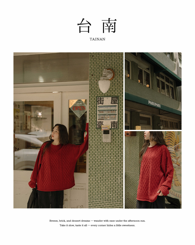 ケーブル編みゆったりニットセーター 7色展開