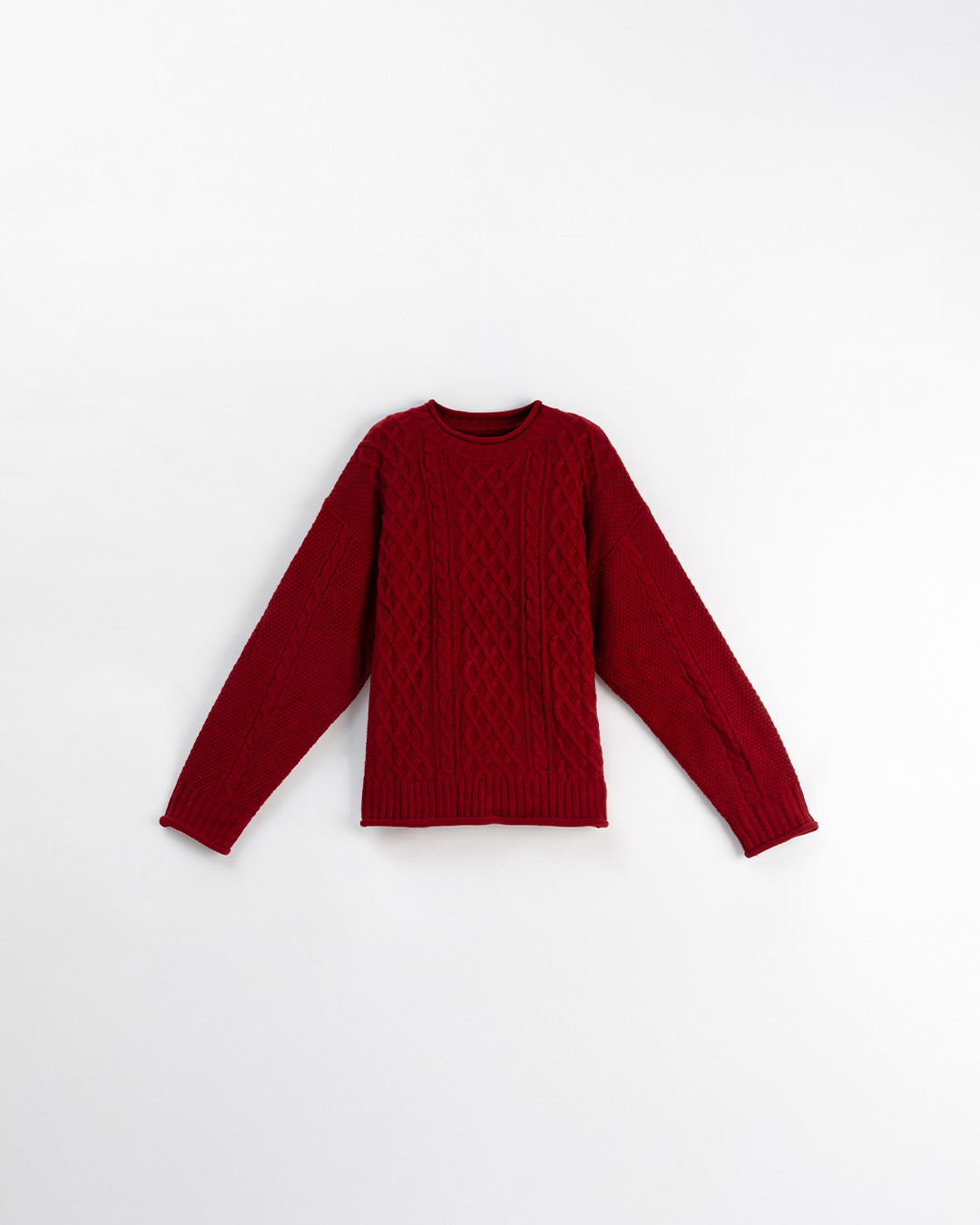 ケーブル編みゆったりニットセーター 7色展開