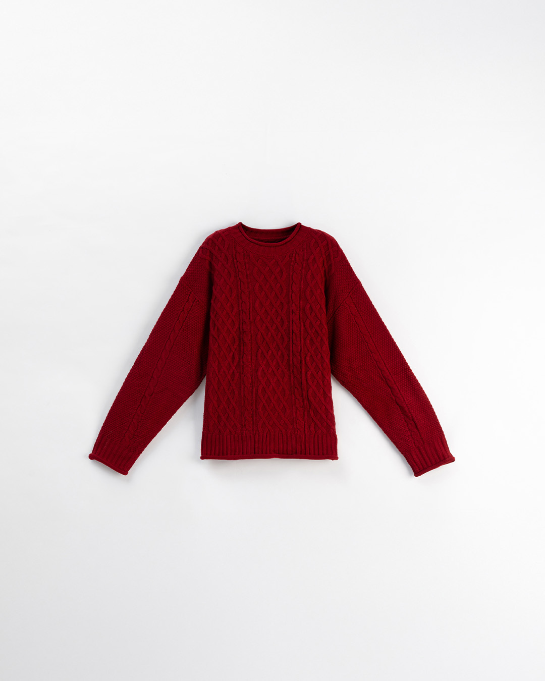 ケーブル編みゆったりニットセーター 7色展開