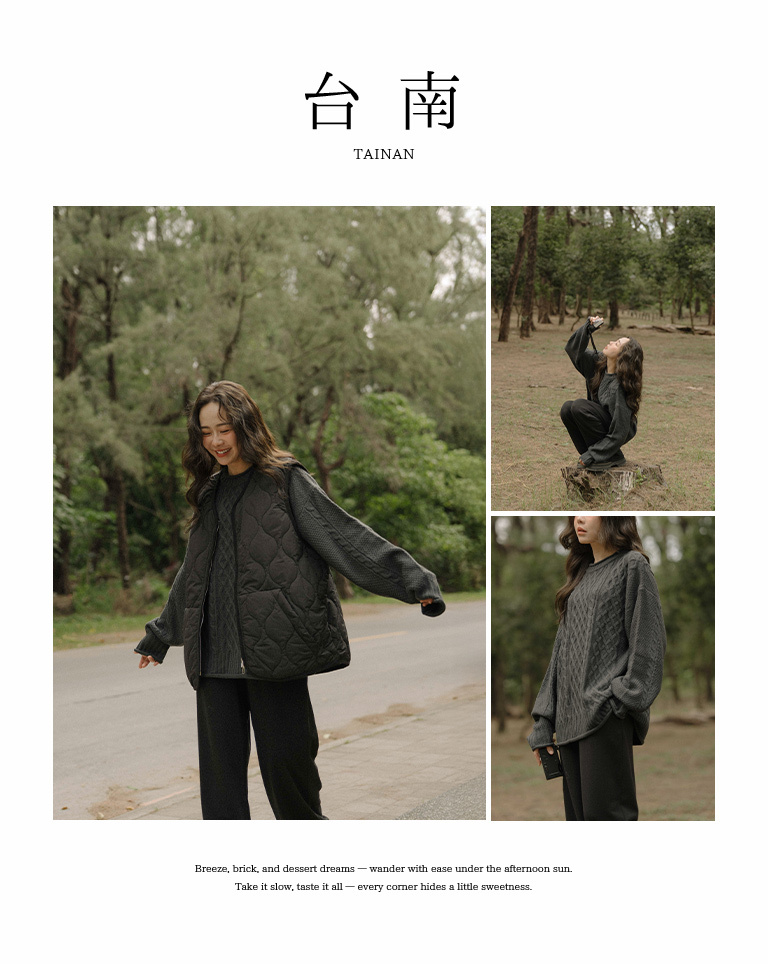 ケーブル編みゆったりニットセーター 7色展開