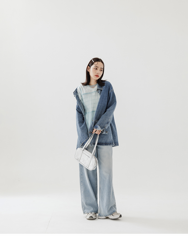 チェック柄シアートップス 2色展開