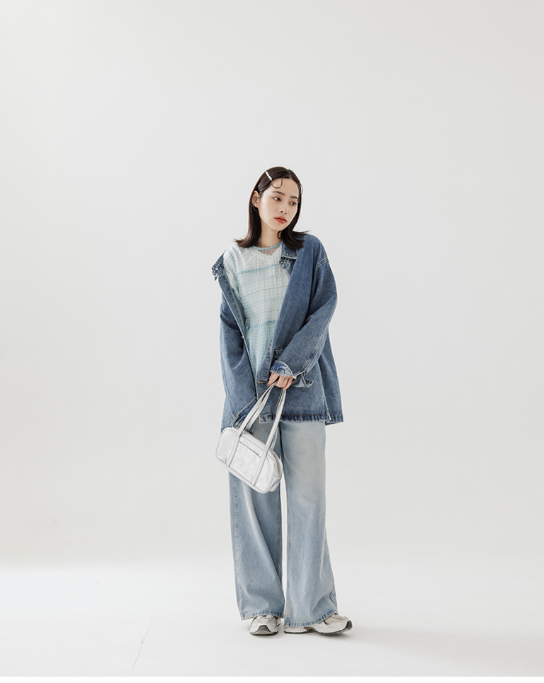 チェック柄シアートップス 2色展開