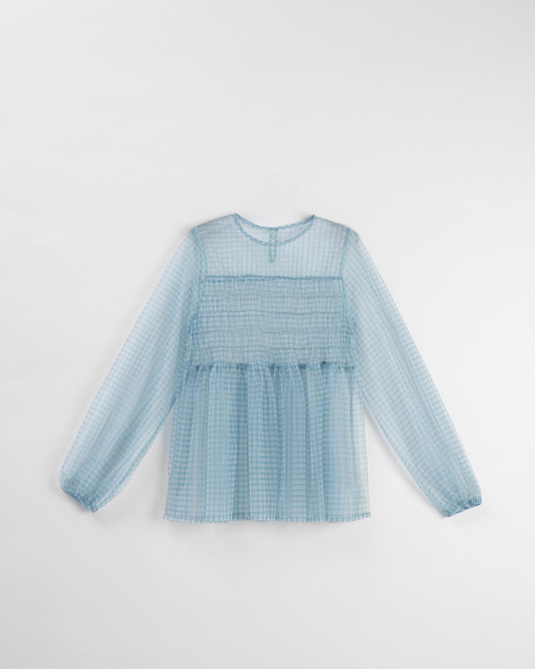 チェック柄シアートップス 2色展開