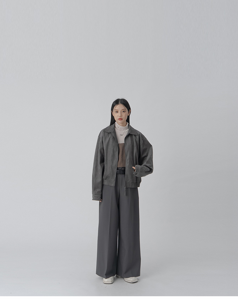 スクエアネックショートベスト ブラウン