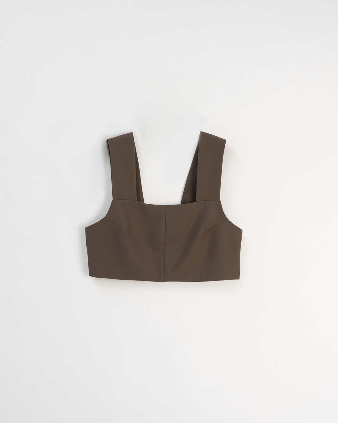 スクエアネックショートベスト ブラウン