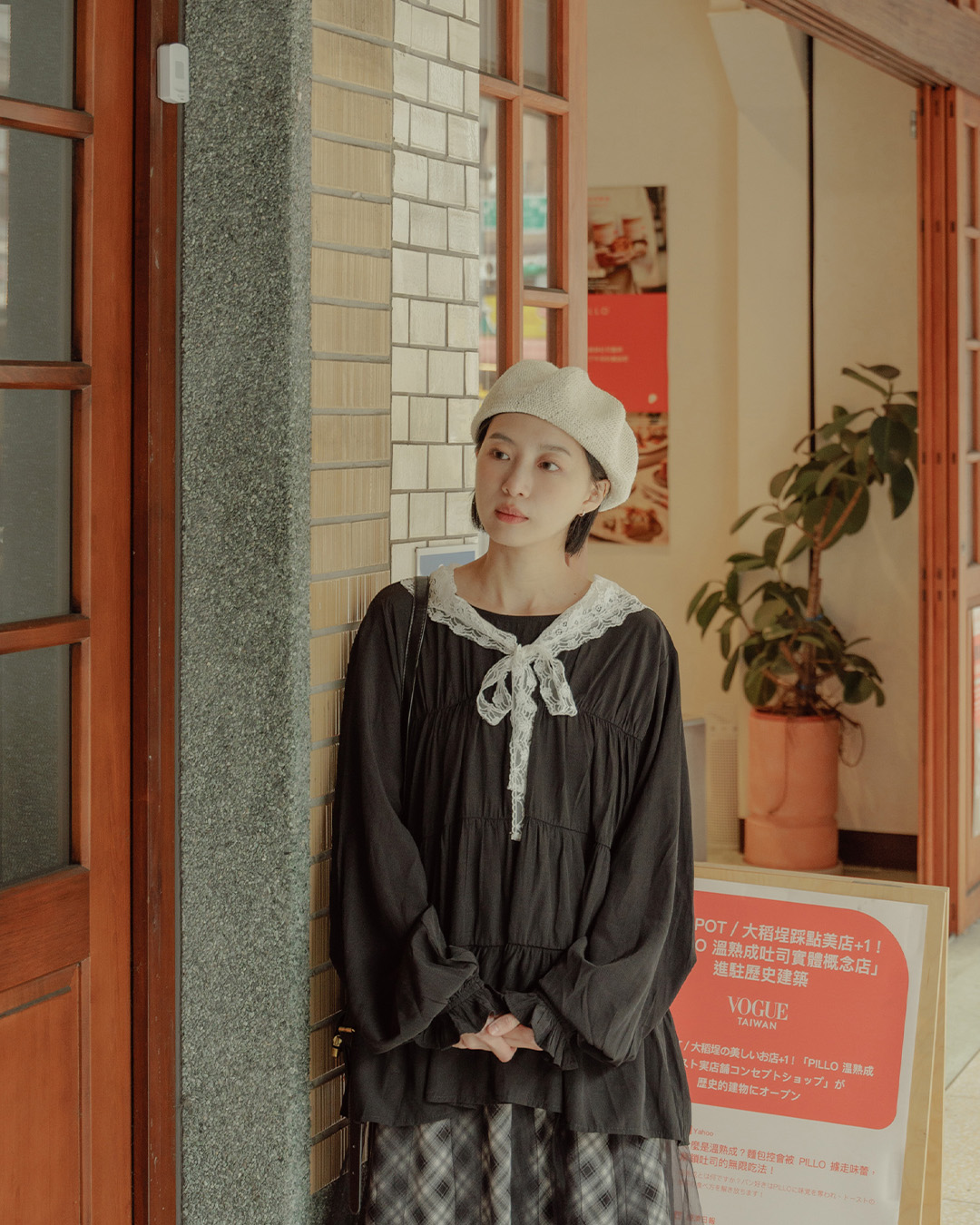 春1尚未收到---ケーキ切替フレアトップス 2色展開