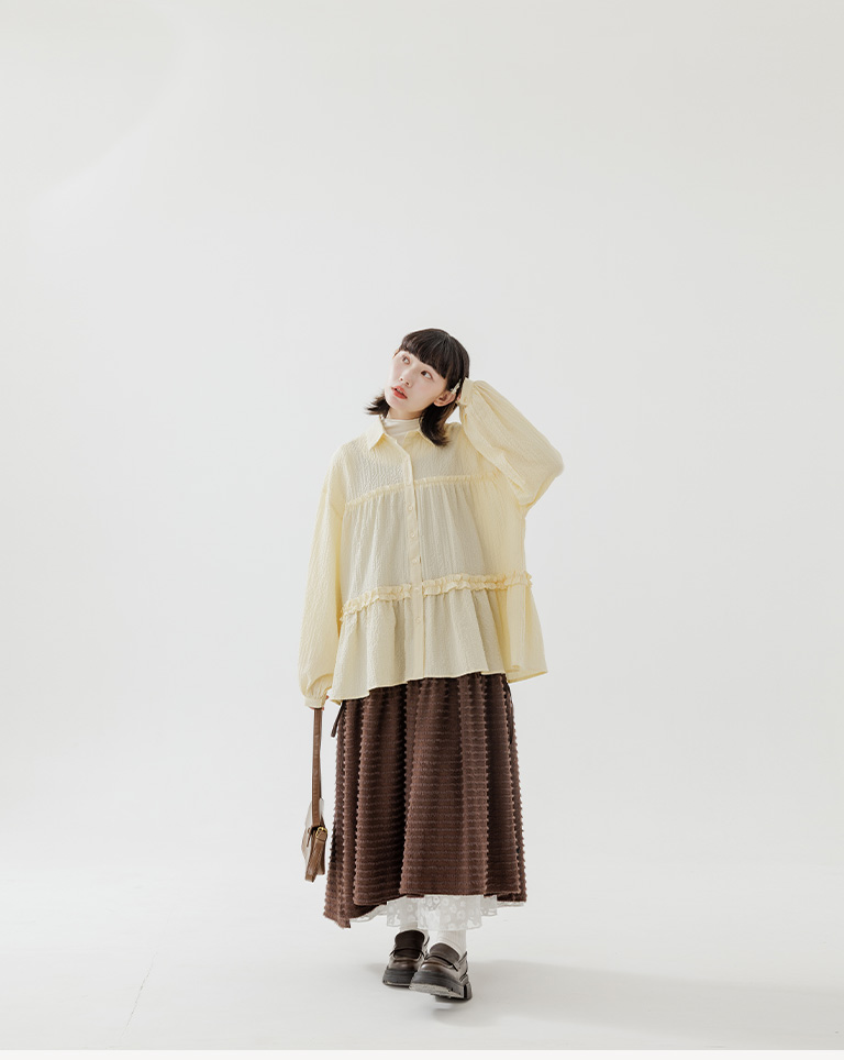 冬2尚未收到---マチェックリボンカーディガン 2色展開