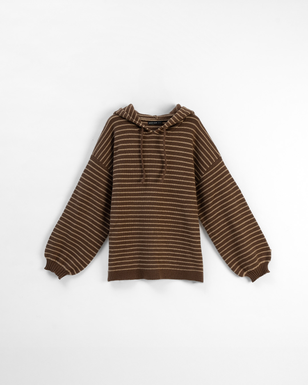 ストライプフーディニットトップス 3色展開