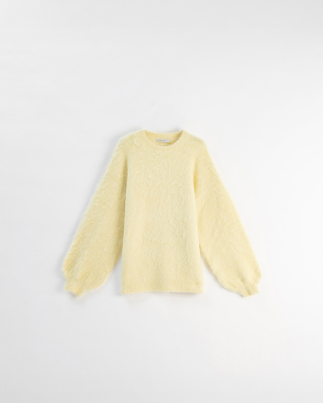 フラワーヤーンフェザーニットワイド イエロー