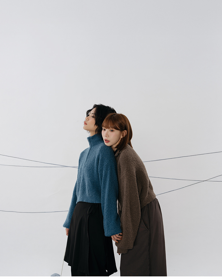 ハーフジップショートニット 3色展開