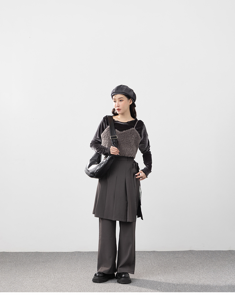 ボアジップキャミベスト 2色展開