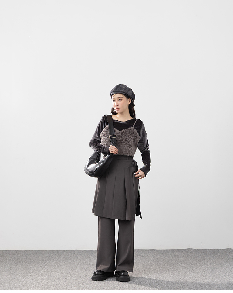 ボアジップキャミベスト 2色展開