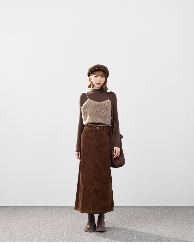 ボアジップキャミベスト 2色展開