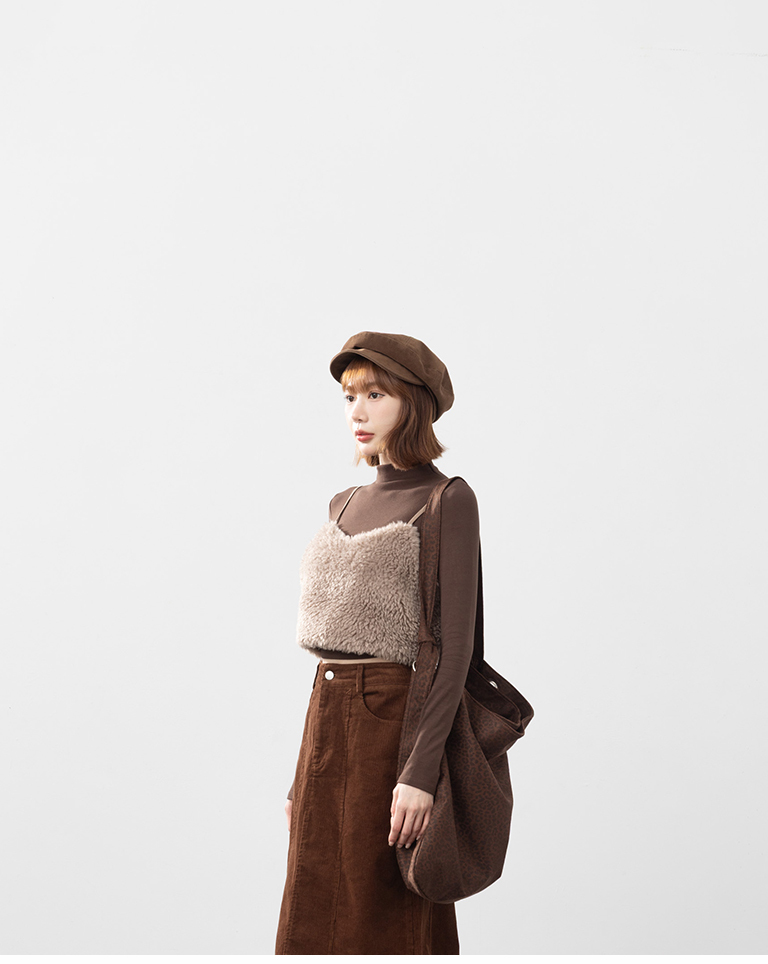 ボアジップキャミベスト 2色展開