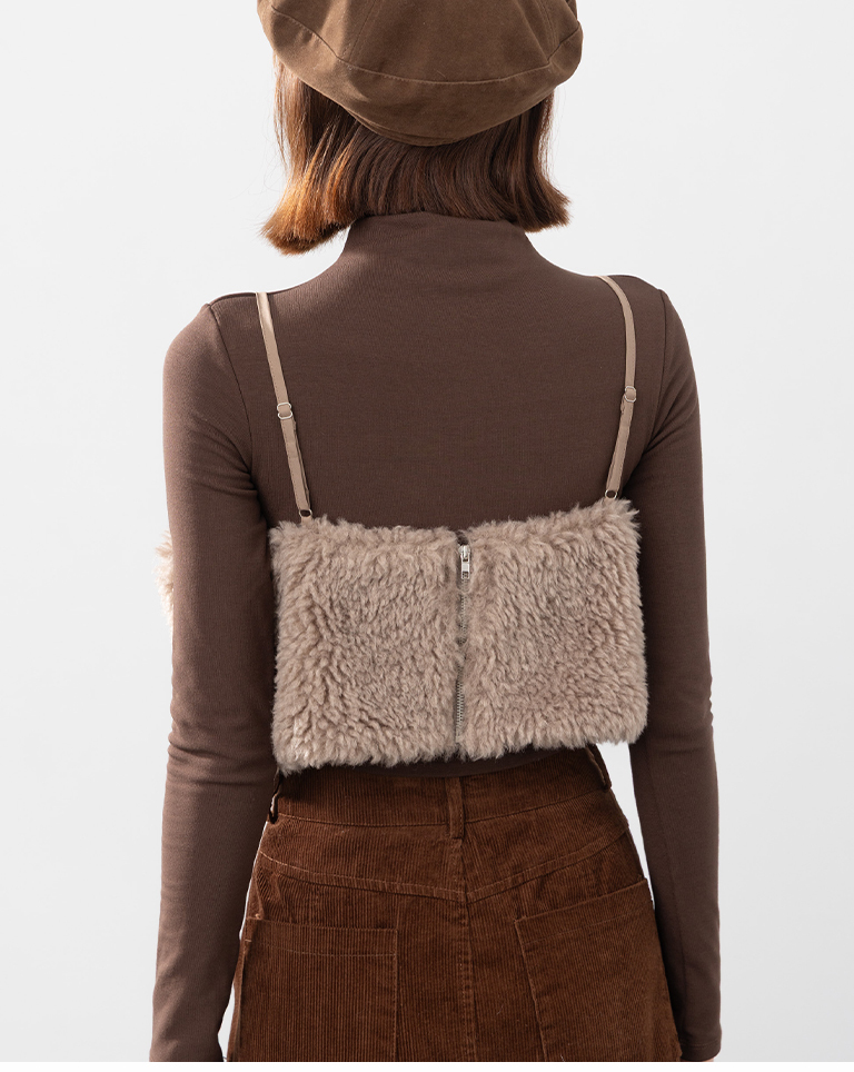 ボアジップキャミベスト 2色展開