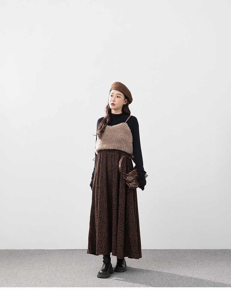 ボアジップキャミベスト 2色展開