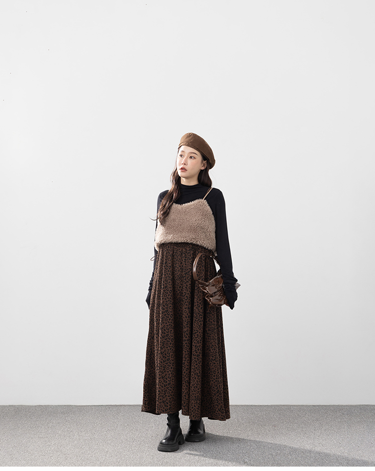 ボアジップキャミベスト 2色展開