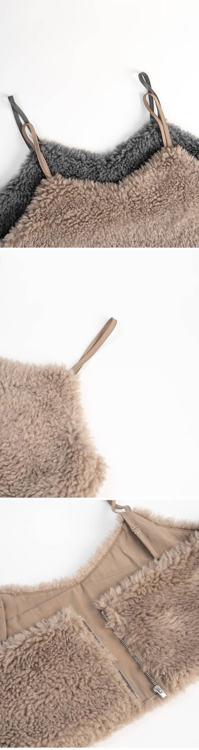 ボアジップキャミベスト 2色展開