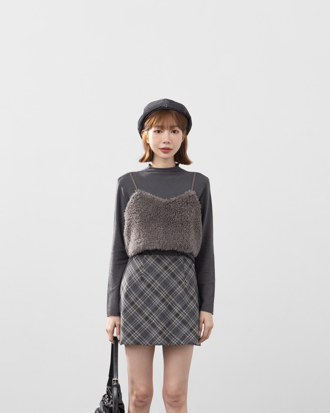 ボアジップキャミベスト 2色展開