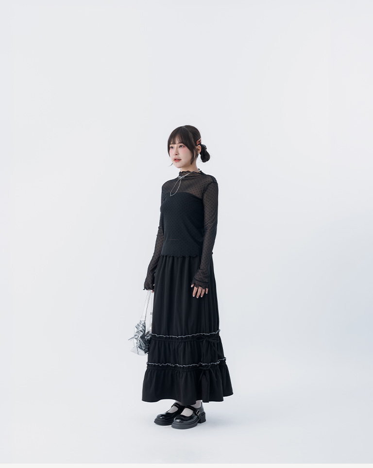 ドットシアーメロウトップス 3色展開