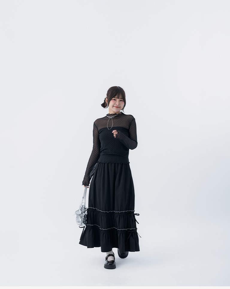 ドットシアーメロウトップス 3色展開