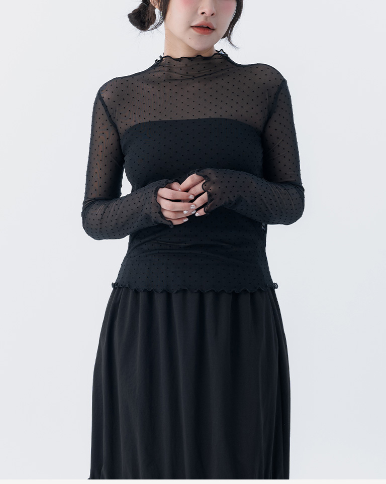 ドットシアーメロウトップス 3色展開