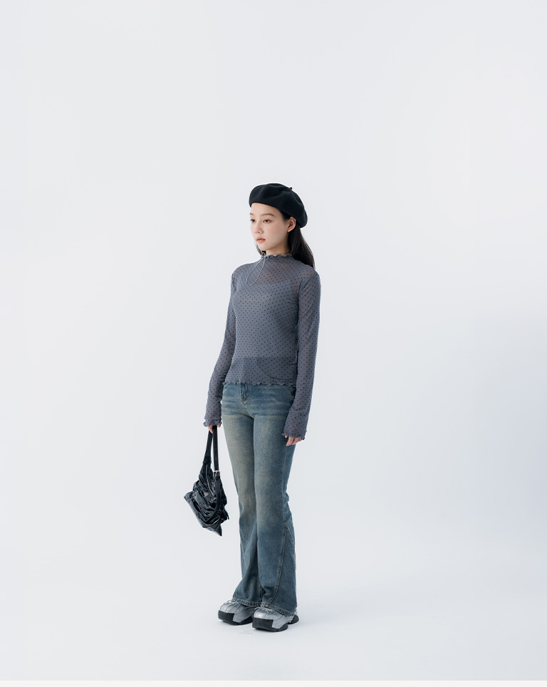 ドットシアーメロウトップス 3色展開