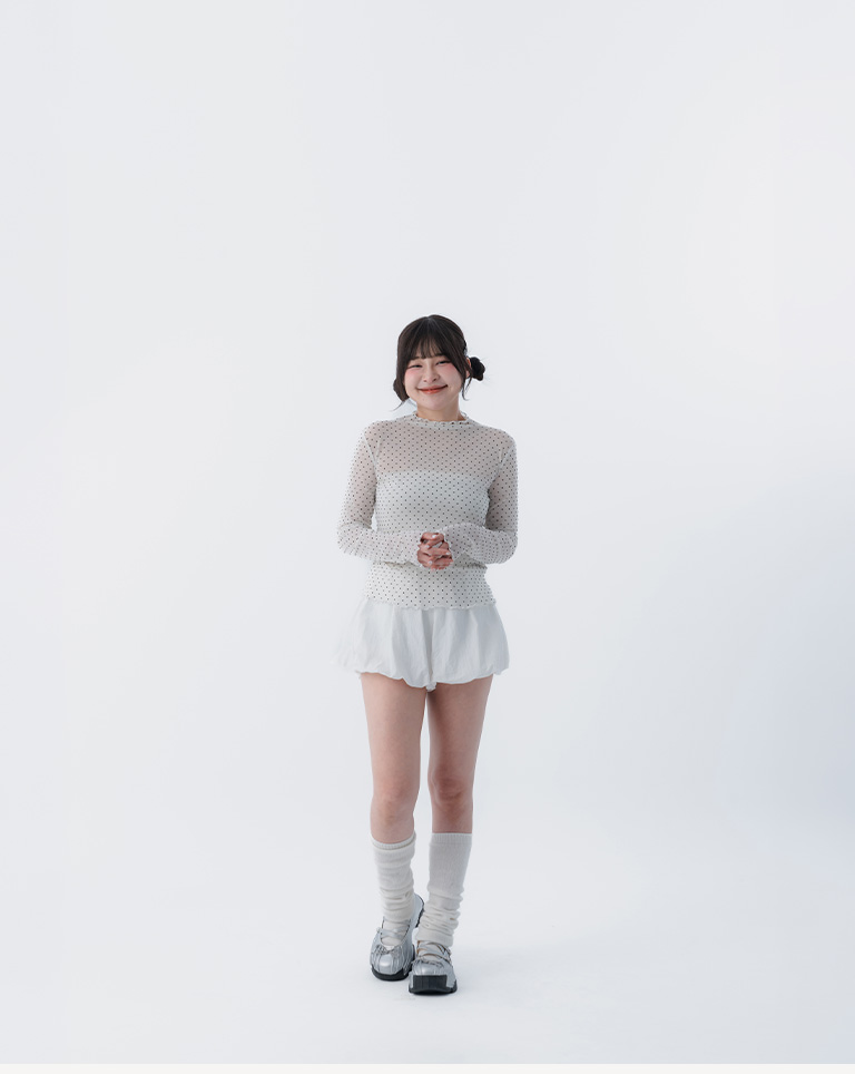 ドットシアーメロウトップス 3色展開