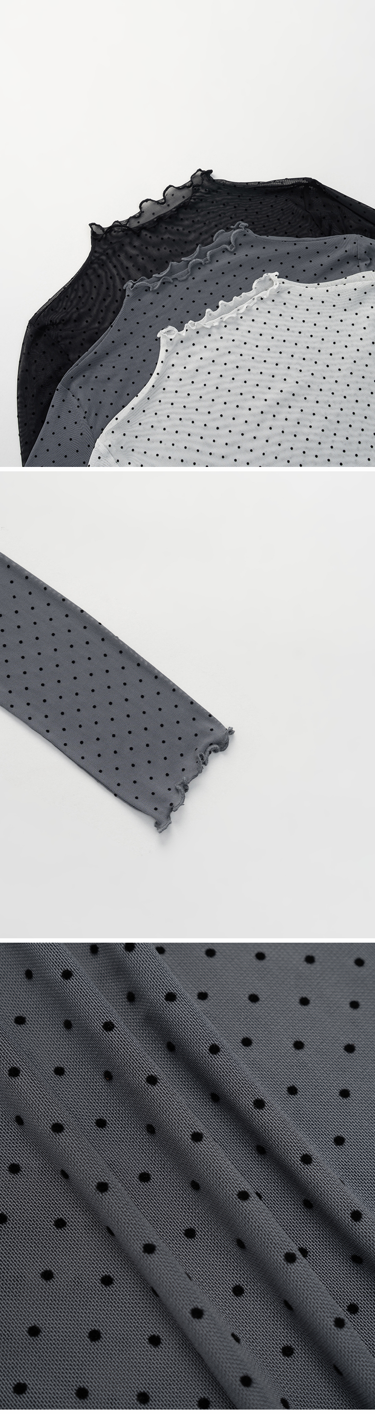 ドットシアーメロウトップス 3色展開