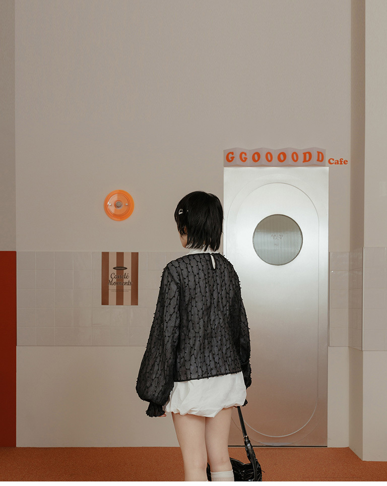 シアーシャーリングブラウス 2色展開