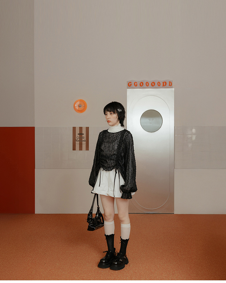 シアーシャーリングブラウス 2色展開