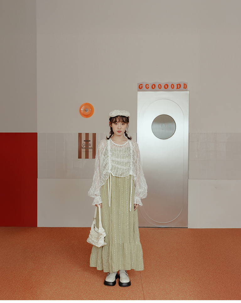 シアーシャーリングブラウス 2色展開