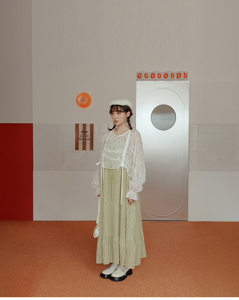 シアーシャーリングブラウス 2色展開