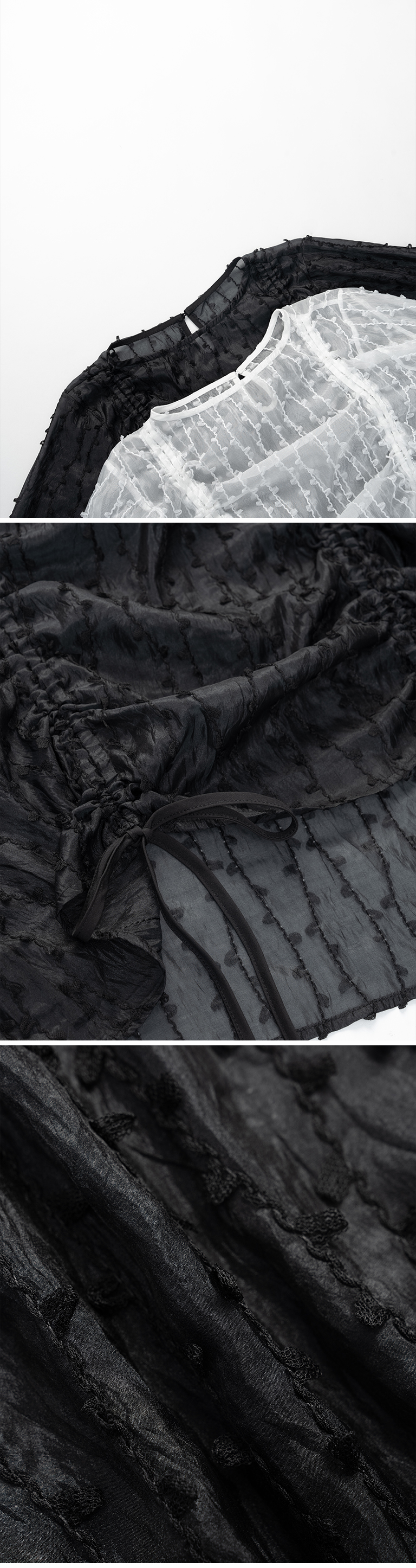 シアーシャーリングブラウス 2色展開