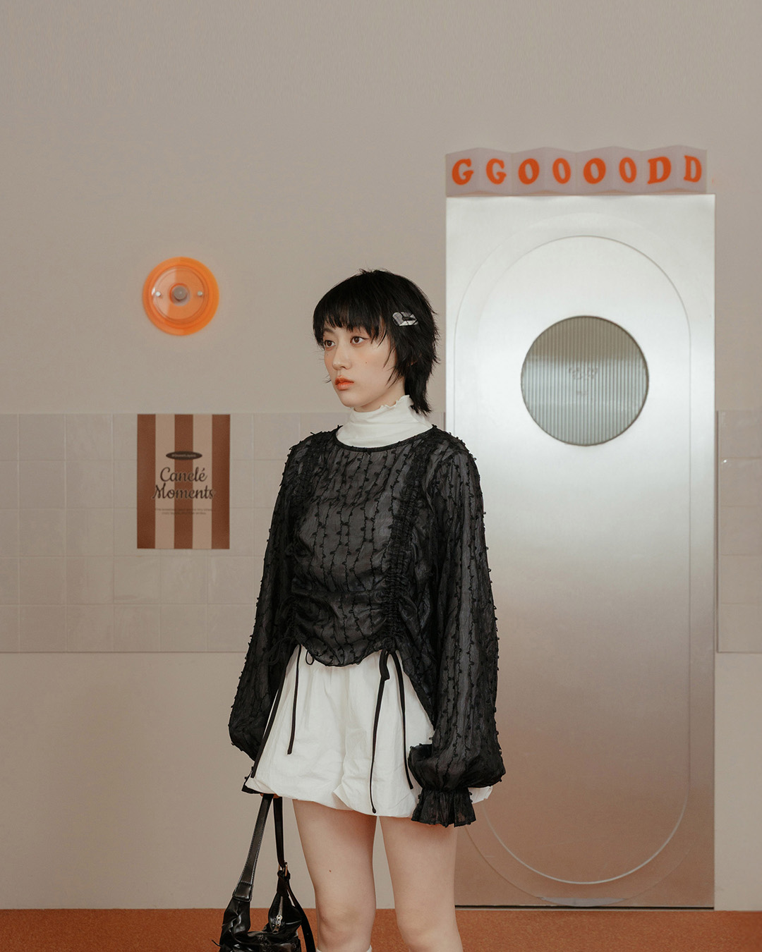 シアーシャーリングブラウス 2色展開