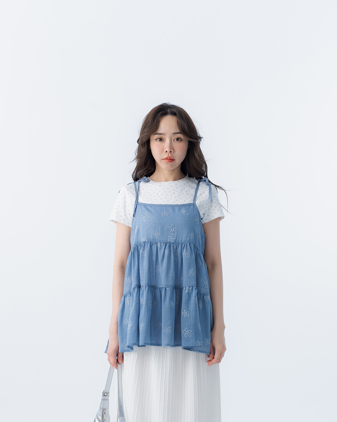 フラワー刺繍シアーキャミソール 4色展開