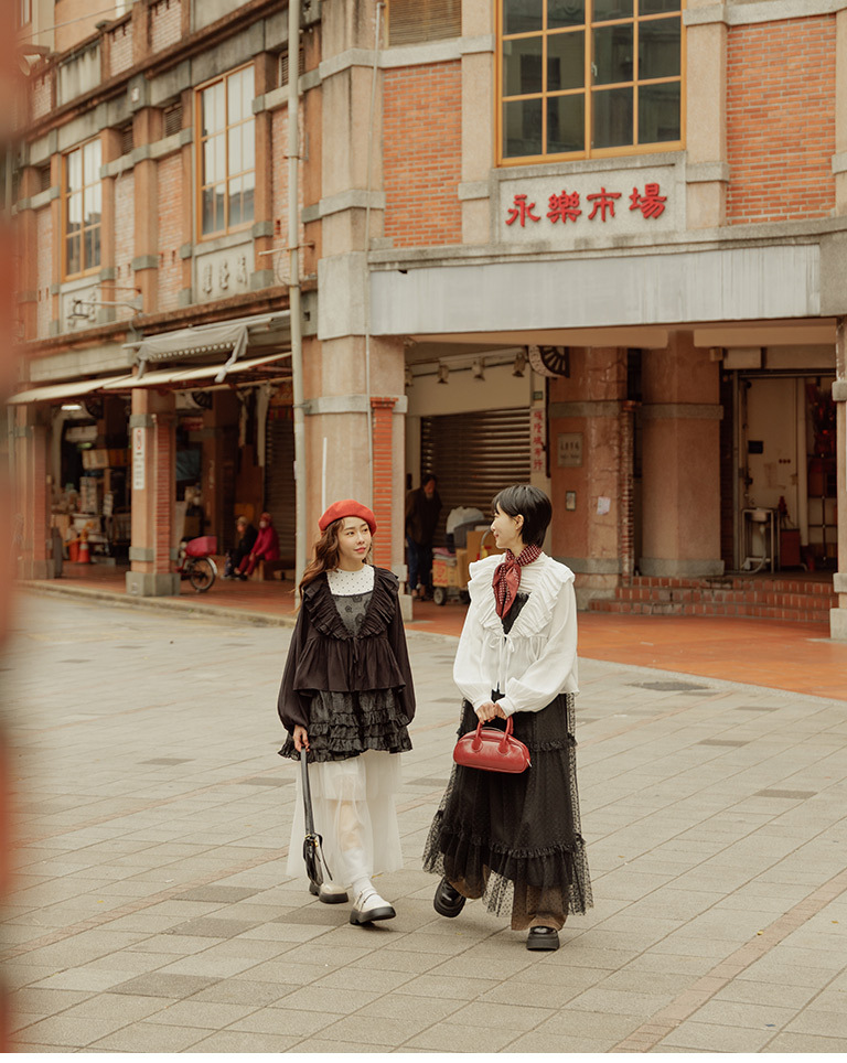 フリルカラーリボンシャツ風羽織 3色展開