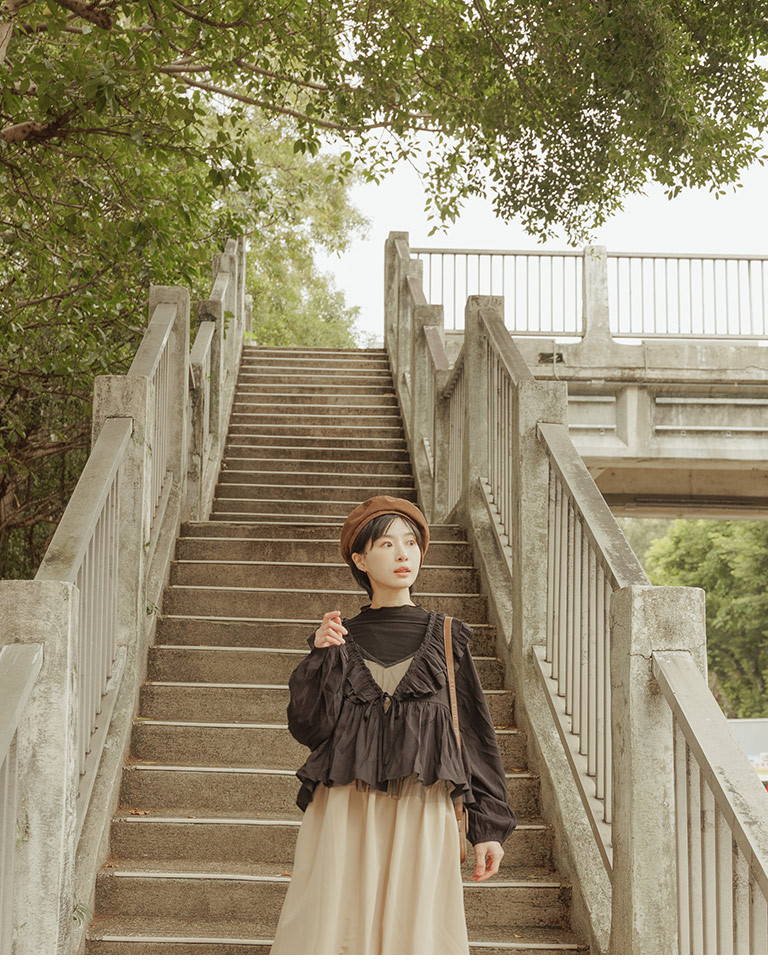 フリルカラーリボンシャツ風羽織 3色展開