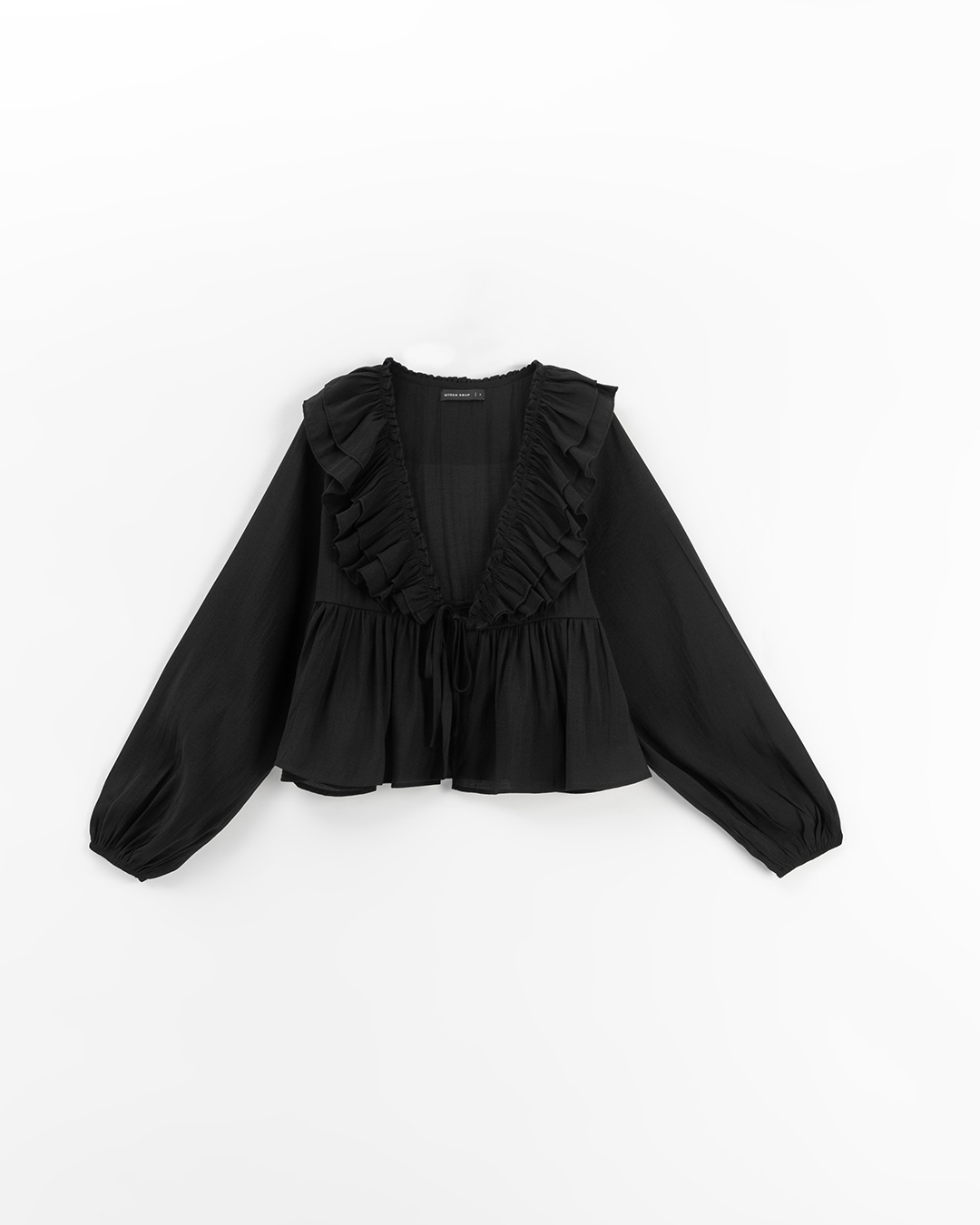 フリルカラーリボンシャツ風羽織 3色展開