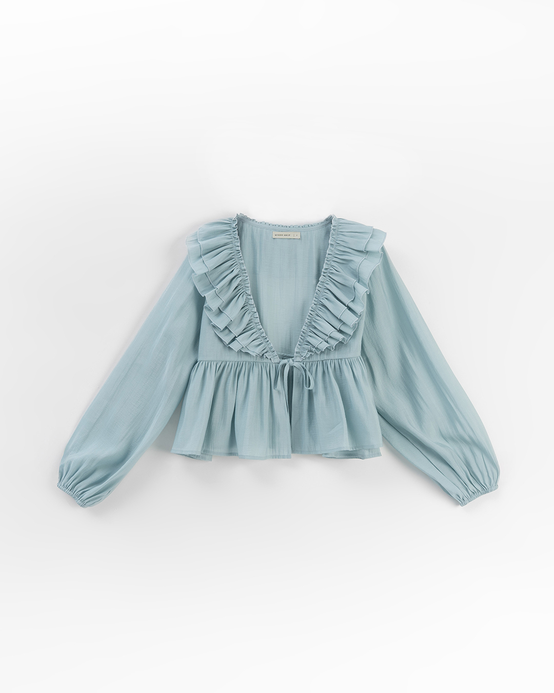 フリルカラーリボンシャツ風羽織 3色展開