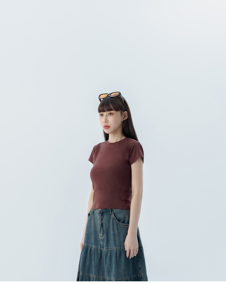 ストレッチフィットトップス 4色展開