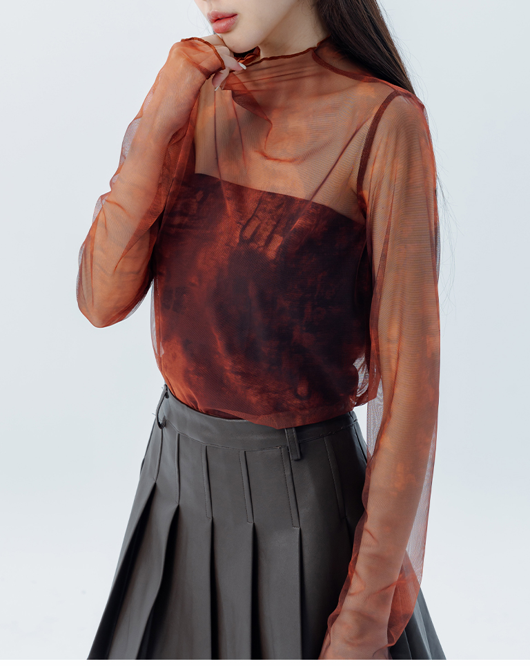 グラデーションシアートップス 2色展開